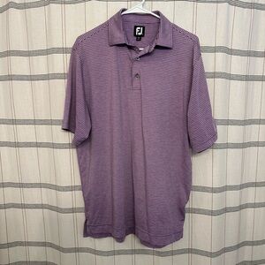 FootJoy Men's Polo in Purple Stripe
